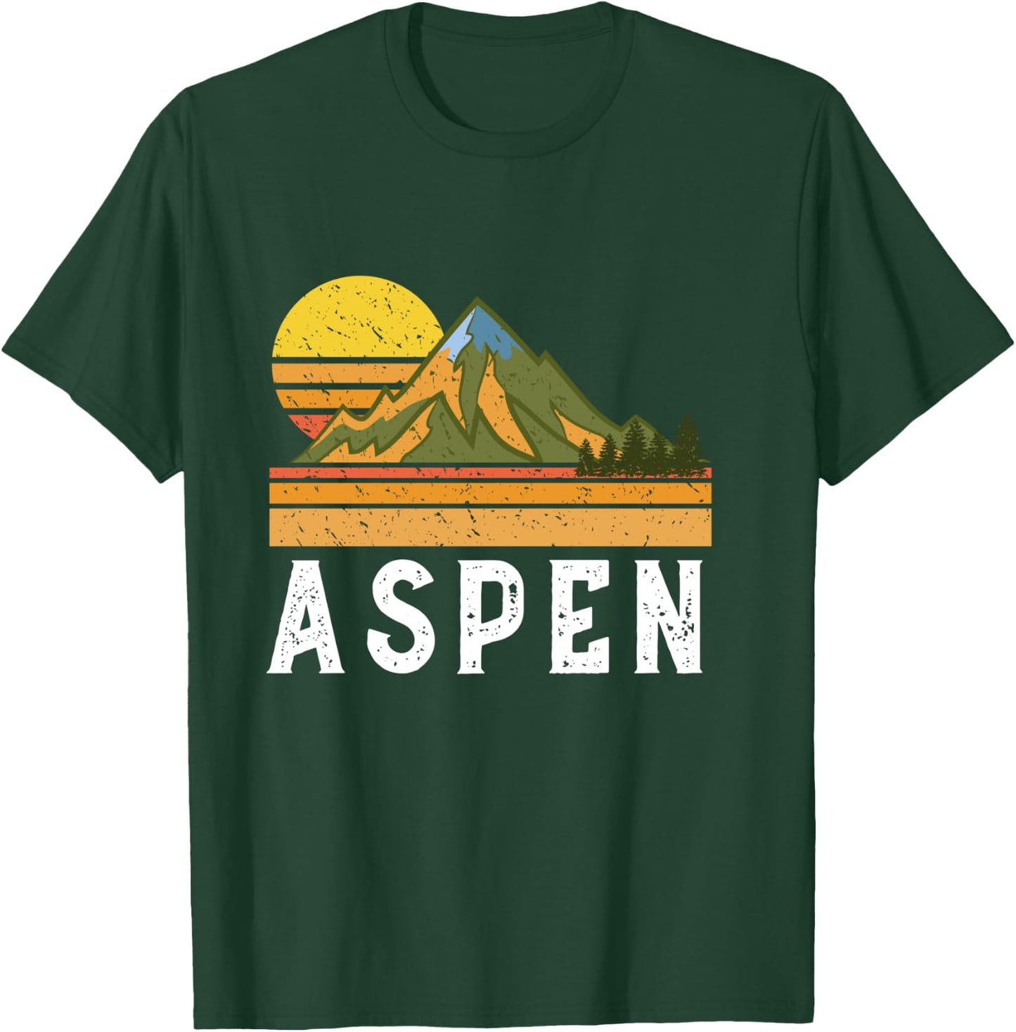 Mountain Sunset Vacation Gift- Aspen Colorado T-Shirt - T-Shirt | Forest