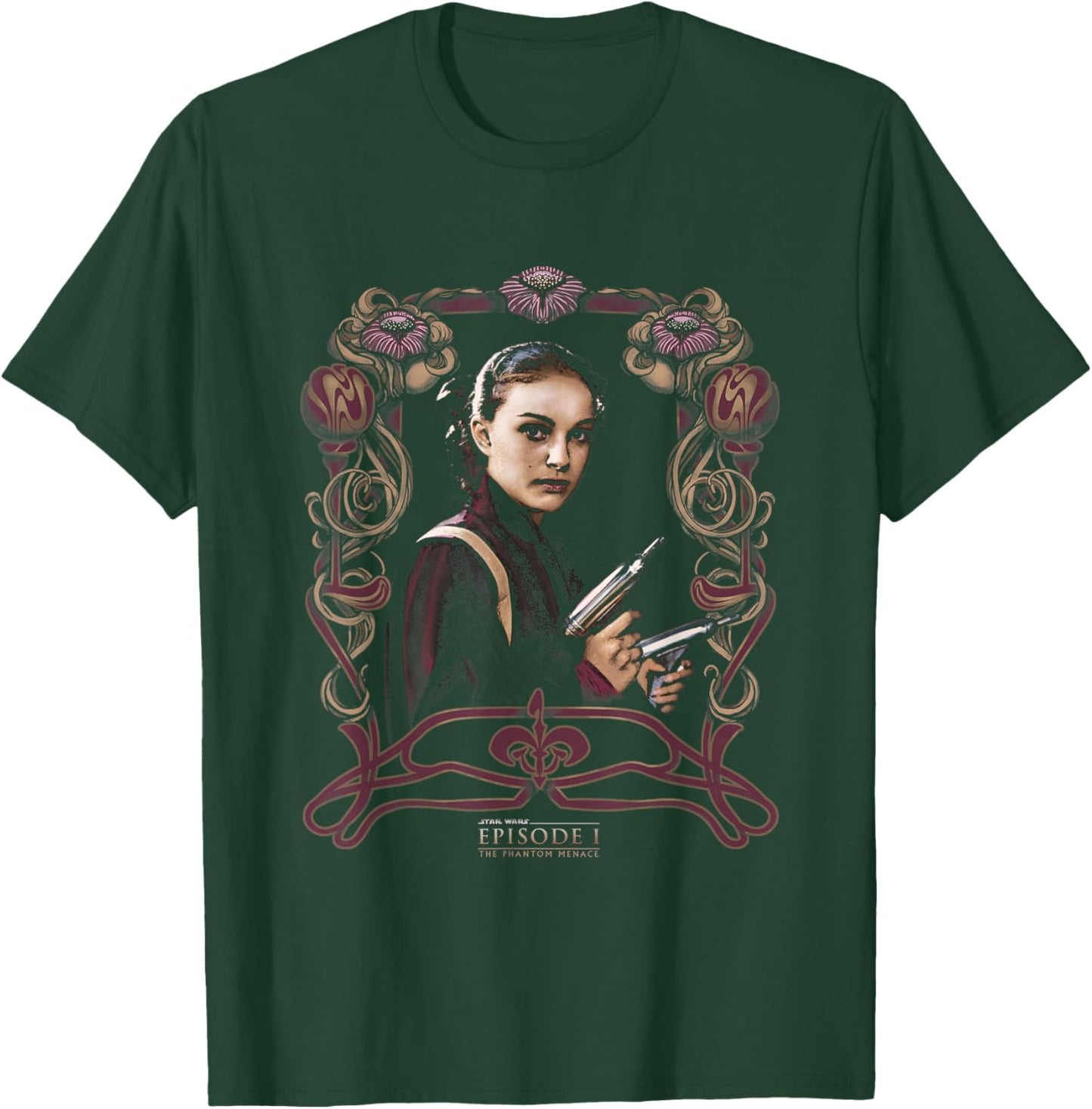 Star Wars Episode I The Phantom Menace Padme Vintage Shot T-Shirt - T-Shirt | Forest