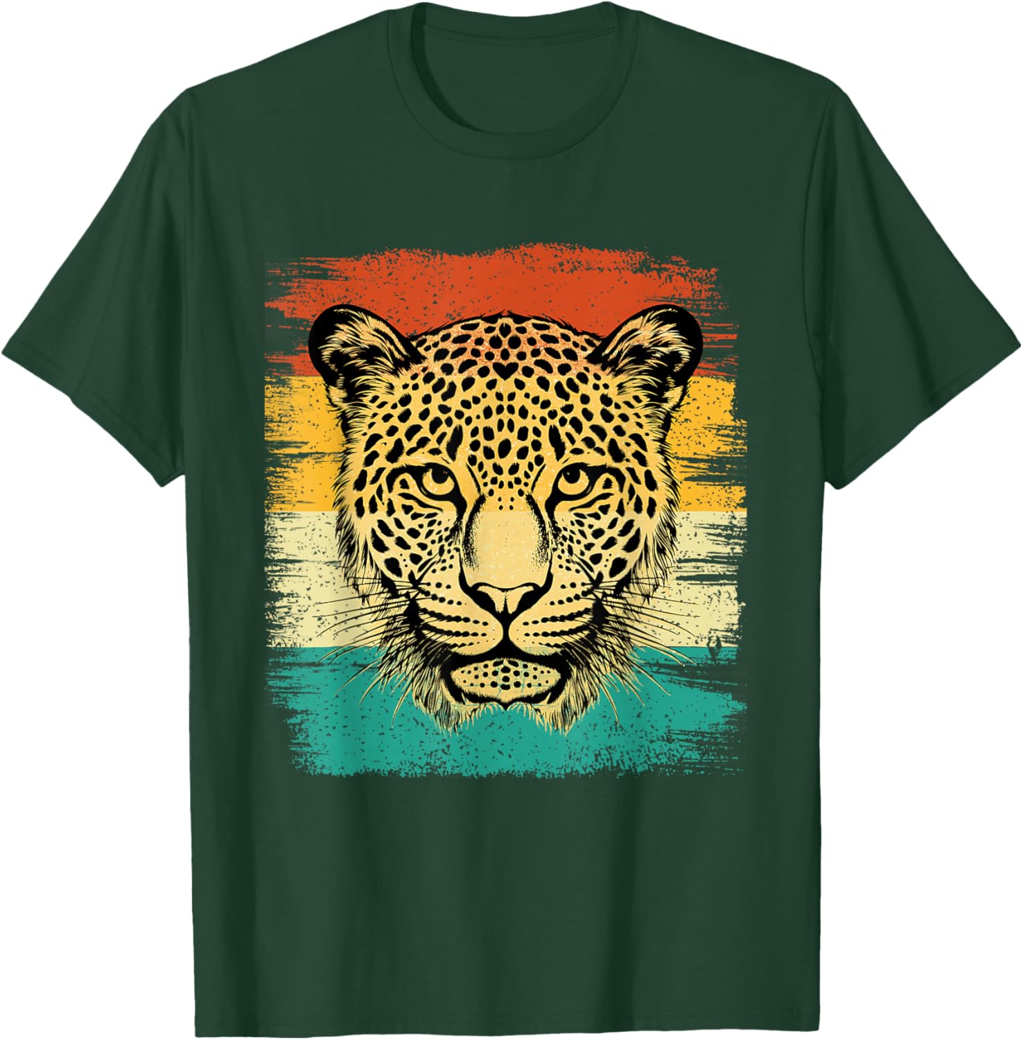 Retro Vintage Cheetah Face - Zookeeper Wildlife Zoologist T-Shirt - T-Shirt | Forest