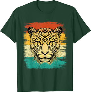 Retro Vintage Cheetah Face - Zookeeper Wildlife Zoologist T-Shirt - T-Shirt | Forest