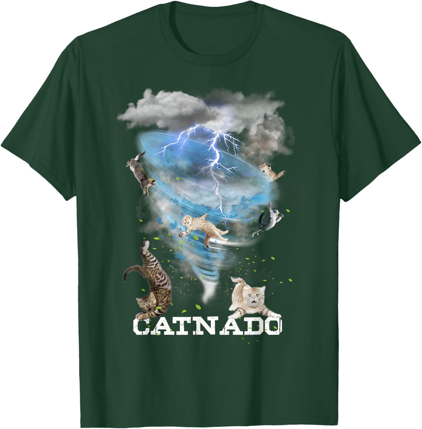 CATNADO | Funny Best Graphic Cute Cat Lover T-Shirt - T-Shirt | Forest