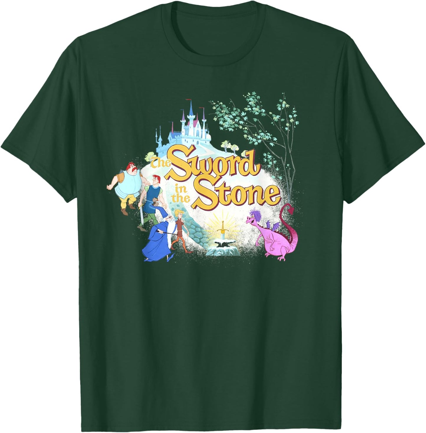 Disney The Sword in The Stone Retro T-Shirt - T-Shirt | Forest