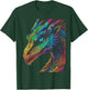 Dragon Colorful Abstract Animal Art Graphic Dragon T-Shirt - T-Shirt | Forest