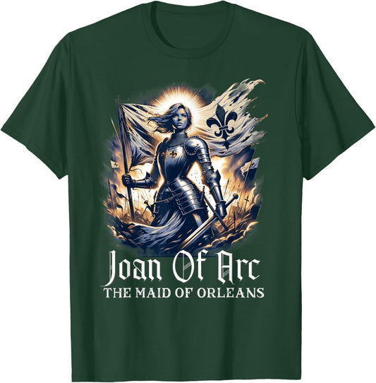 Saint Joan of Arc Catholic T-Shirt - T-Shirt | Forest