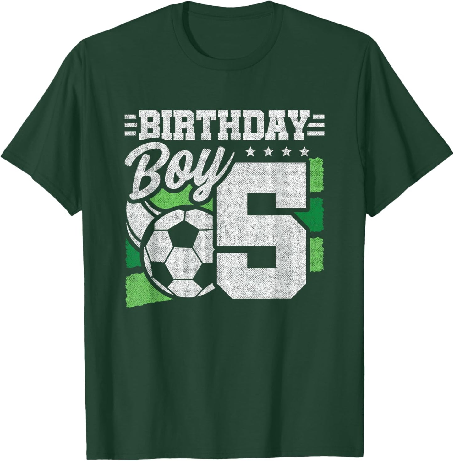 5 Year Old Soccer Birthday - Boys 5th Birthday Soccer T-Shirt - T-Shirt | Forest