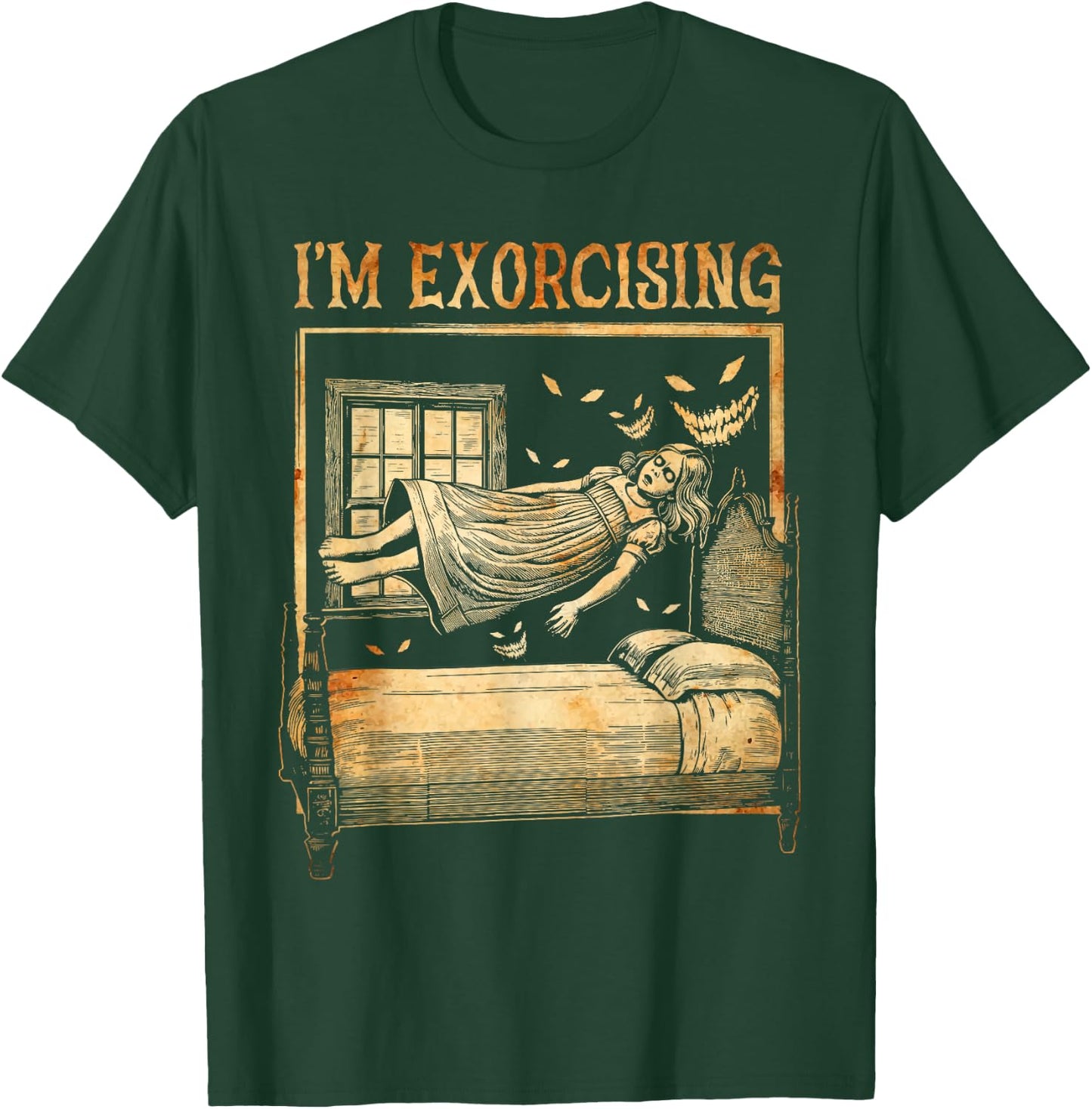 Halloween Fitness Horror Ghost I'm Exorcising Funny Gym T-Shirt - T-Shirt | Forest