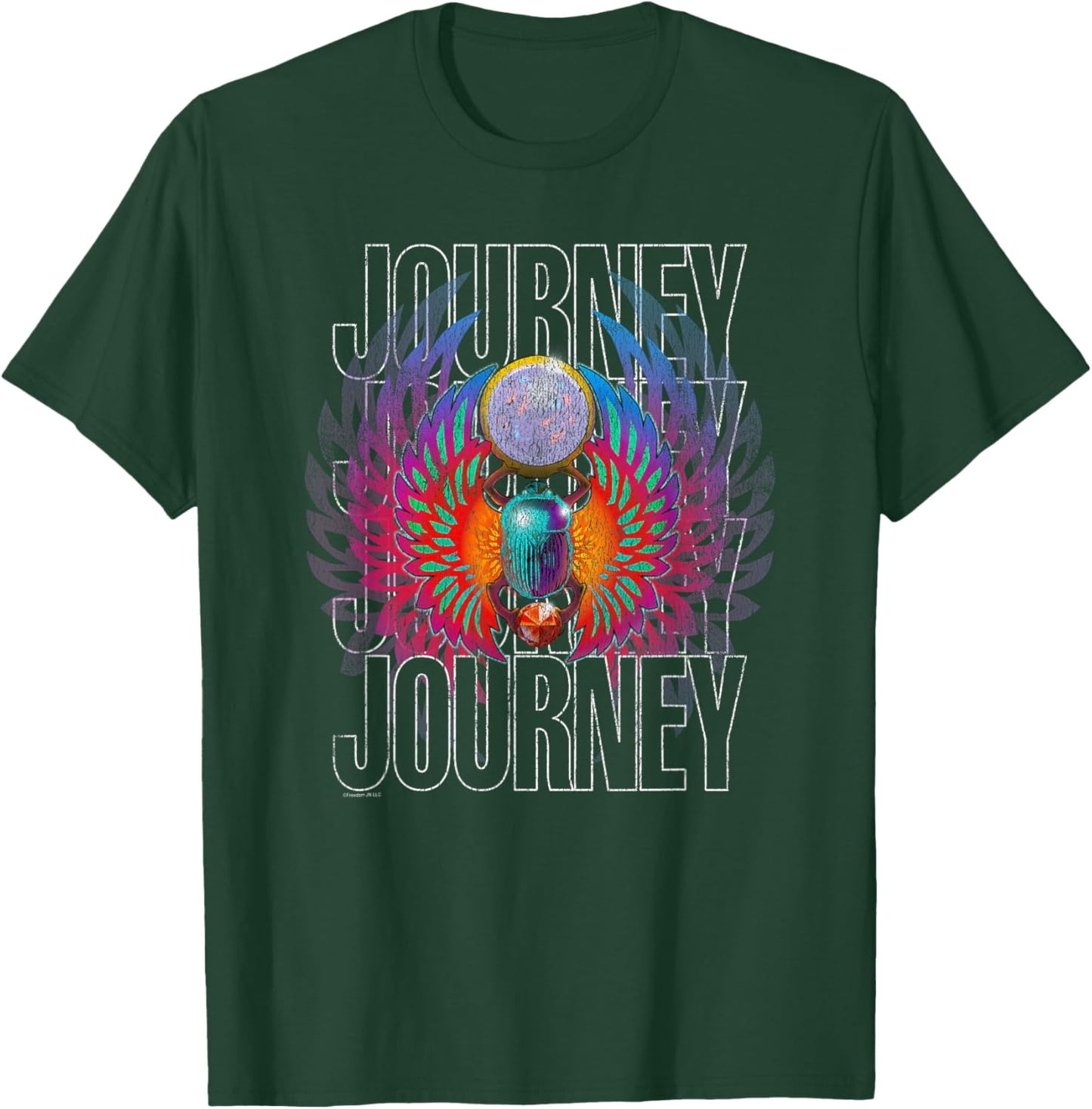 Journey Infinity Wings Vivid Scarab Vintage Band T-Shirt - T-Shirt | Forest