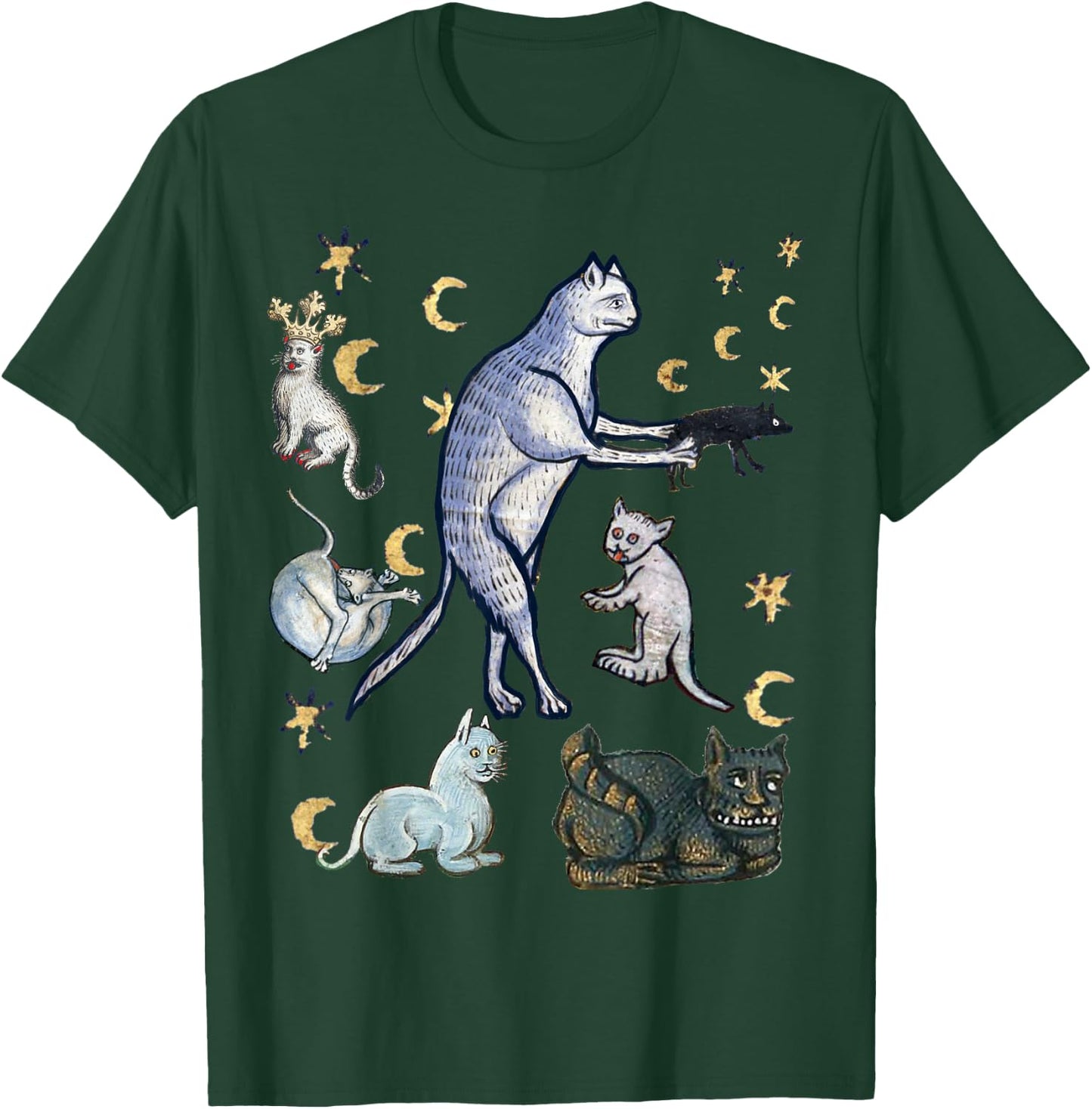 Ugly Medieval Cats T-Shirt - T-Shirt | Forest