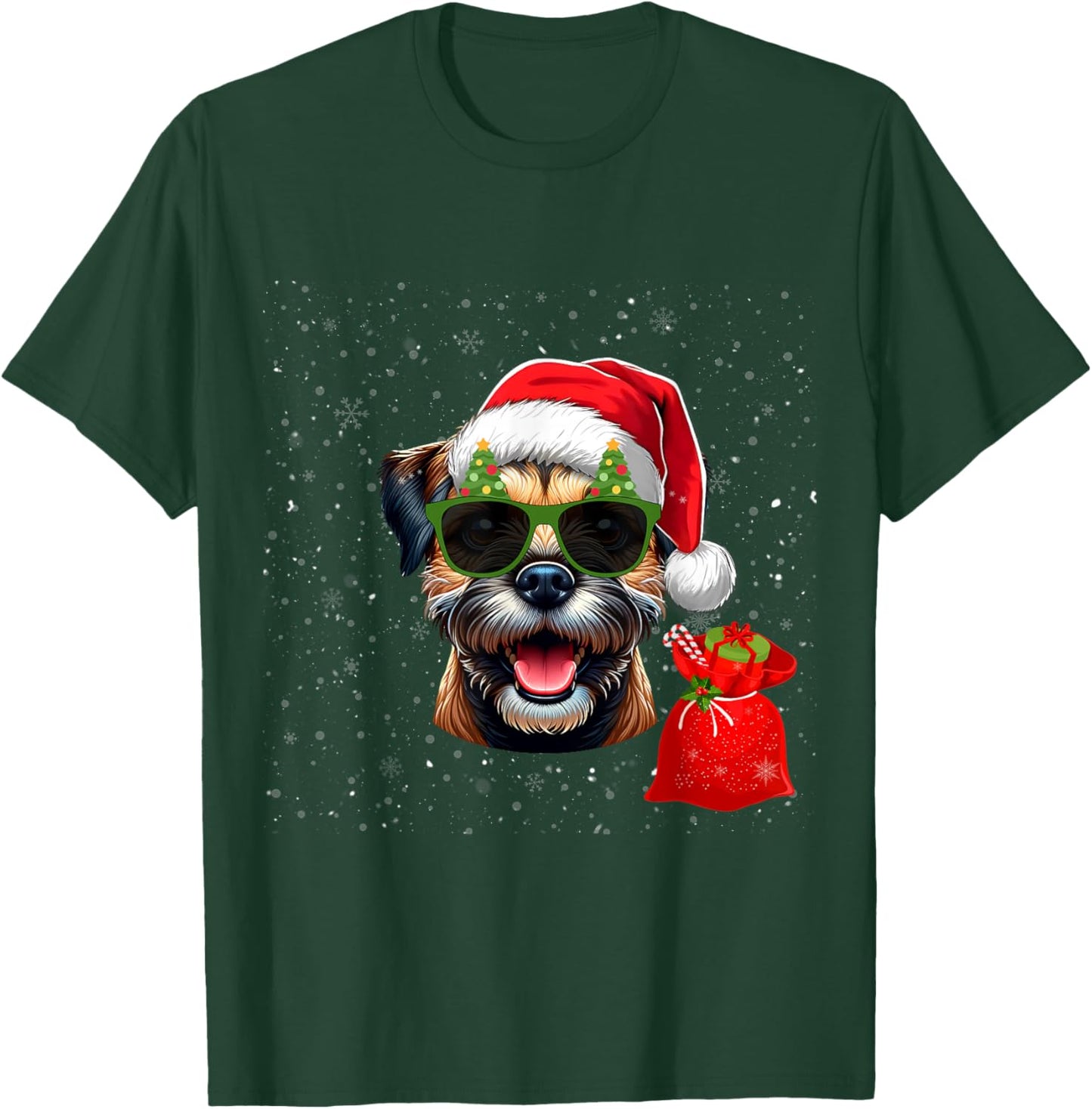 Border Terrier Dog Lover Men Women Kids Christmas T-Shirt - T-Shirt | Forest