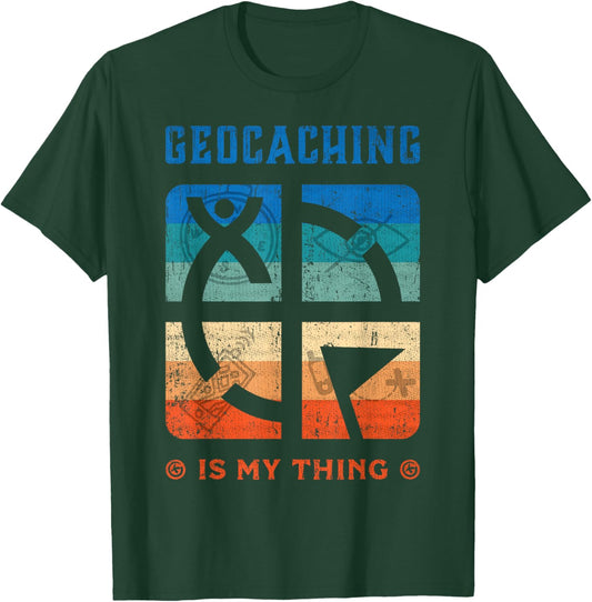 Geocacher Geocaching Supplies Kit Tools Trinkets Geocaching T-Shirt - T-Shirt | Forest