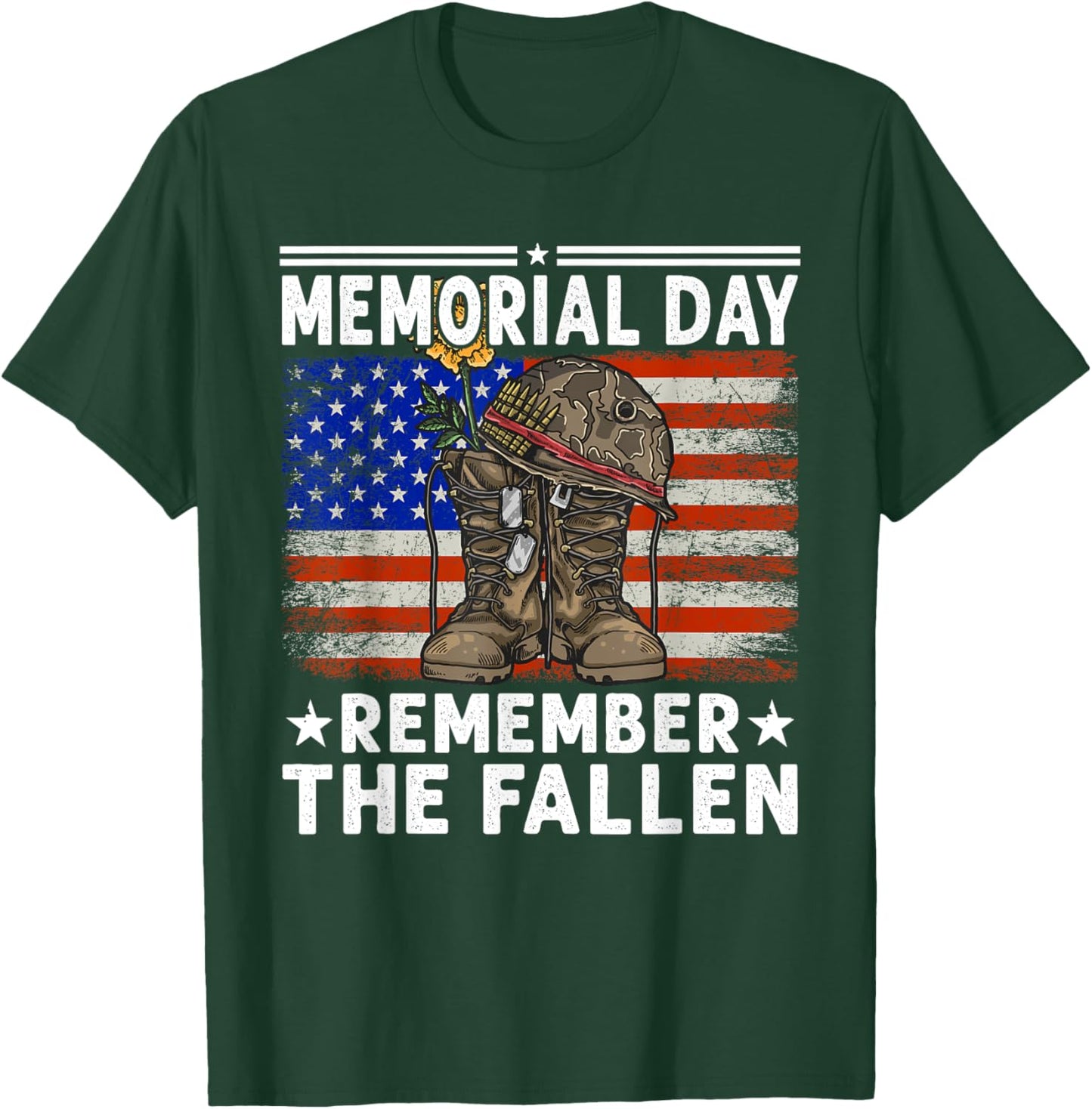 Memorial Day Remember The Fallen - Veterans T-Shirt - T-Shirt | Forest