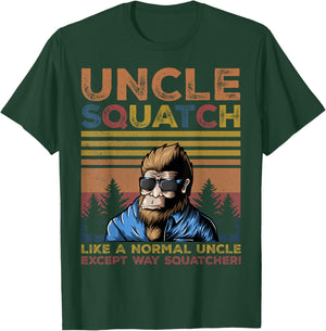 Uncle Squatch - Bigfoot Uncle Fathers Day Yeti Sasquatch Fun T-Shirt - T-Shirt | Forest