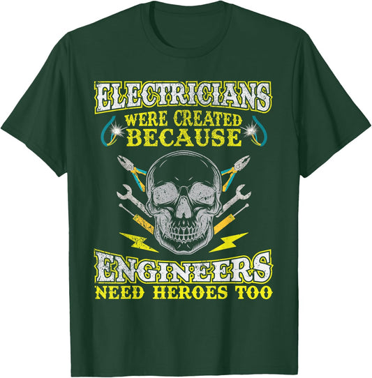 Electrician Electrical Engineer - Electronics Engineer Electromaster T-Shirt - T-Shirt | Forest