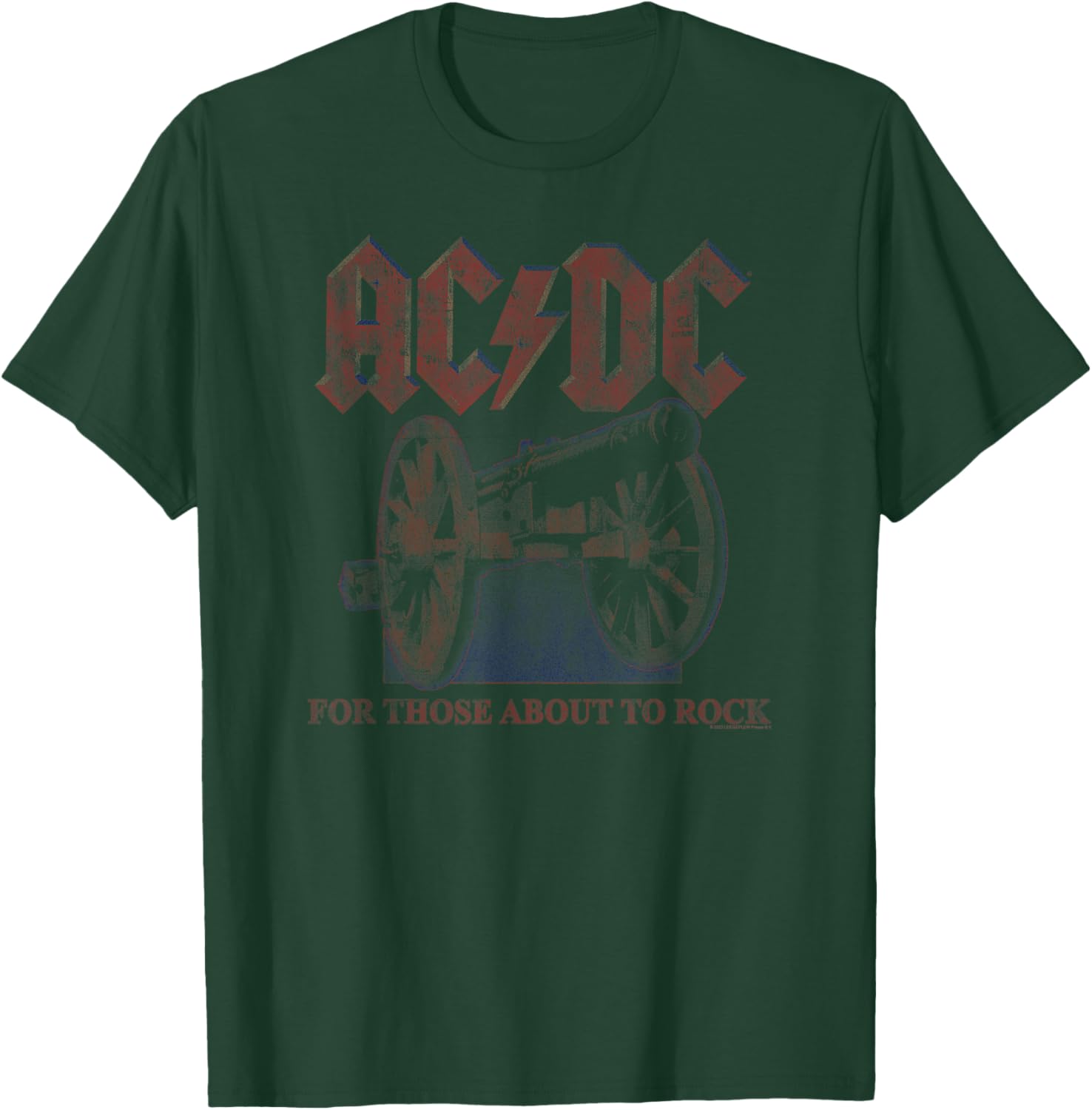Official AC/DC for Those About to Rock Canon Rock Music Band T-Shirt - T-Shirt | Forest