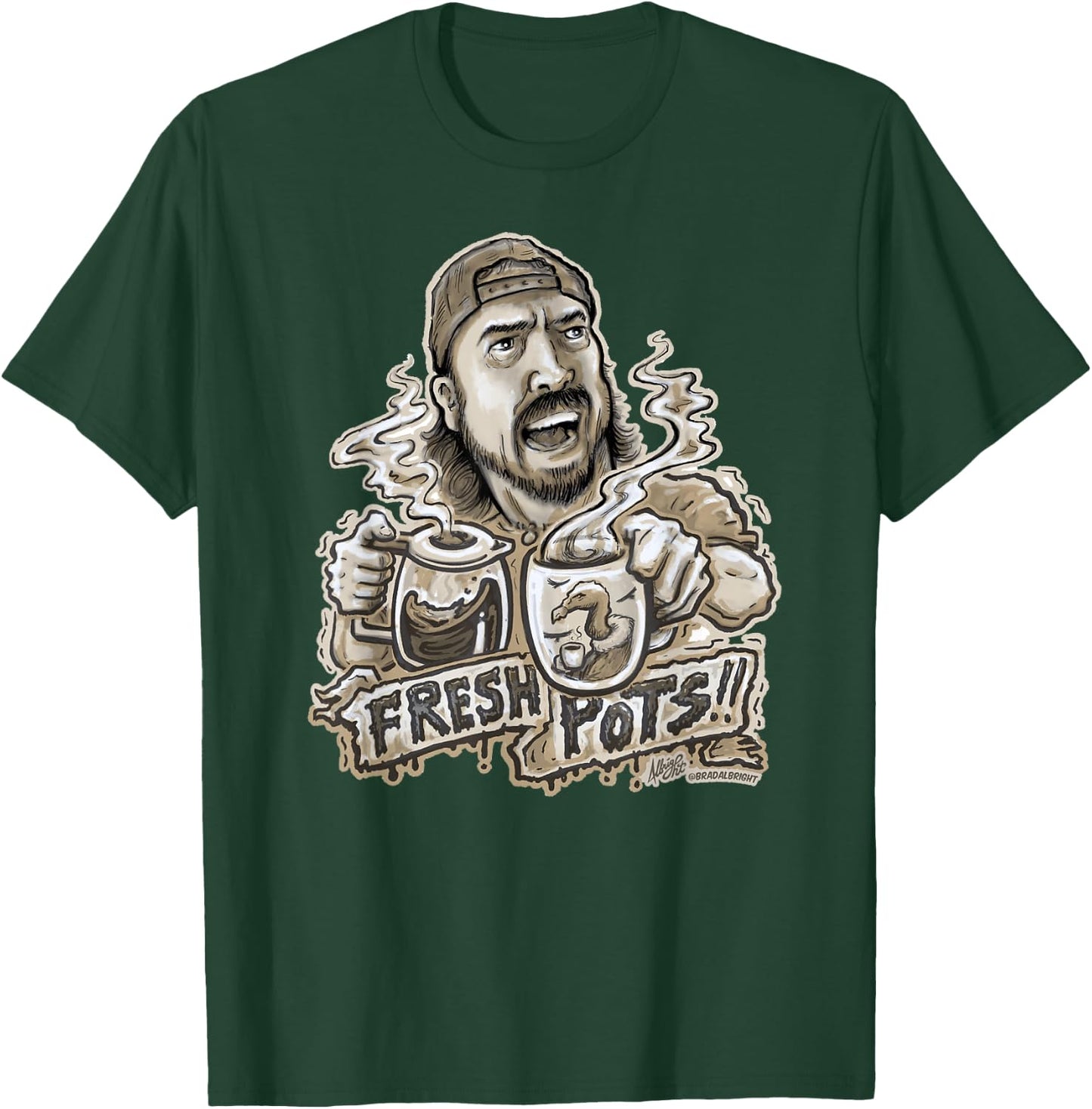 Fresh Pots Coffee T-Shirt - T-Shirt | Forest