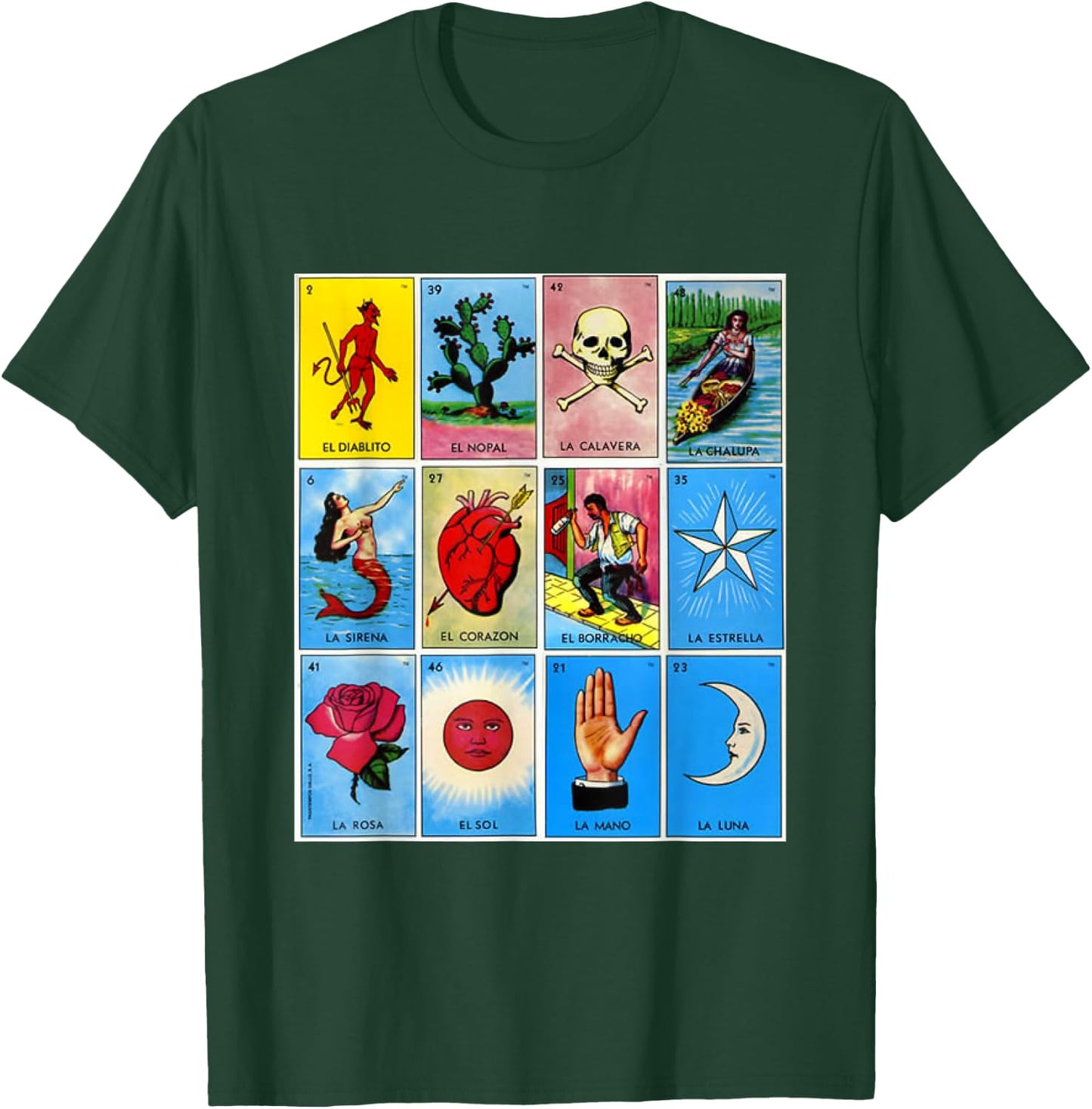 Mexican bingo card T-Shirt - T-Shirt | Forest