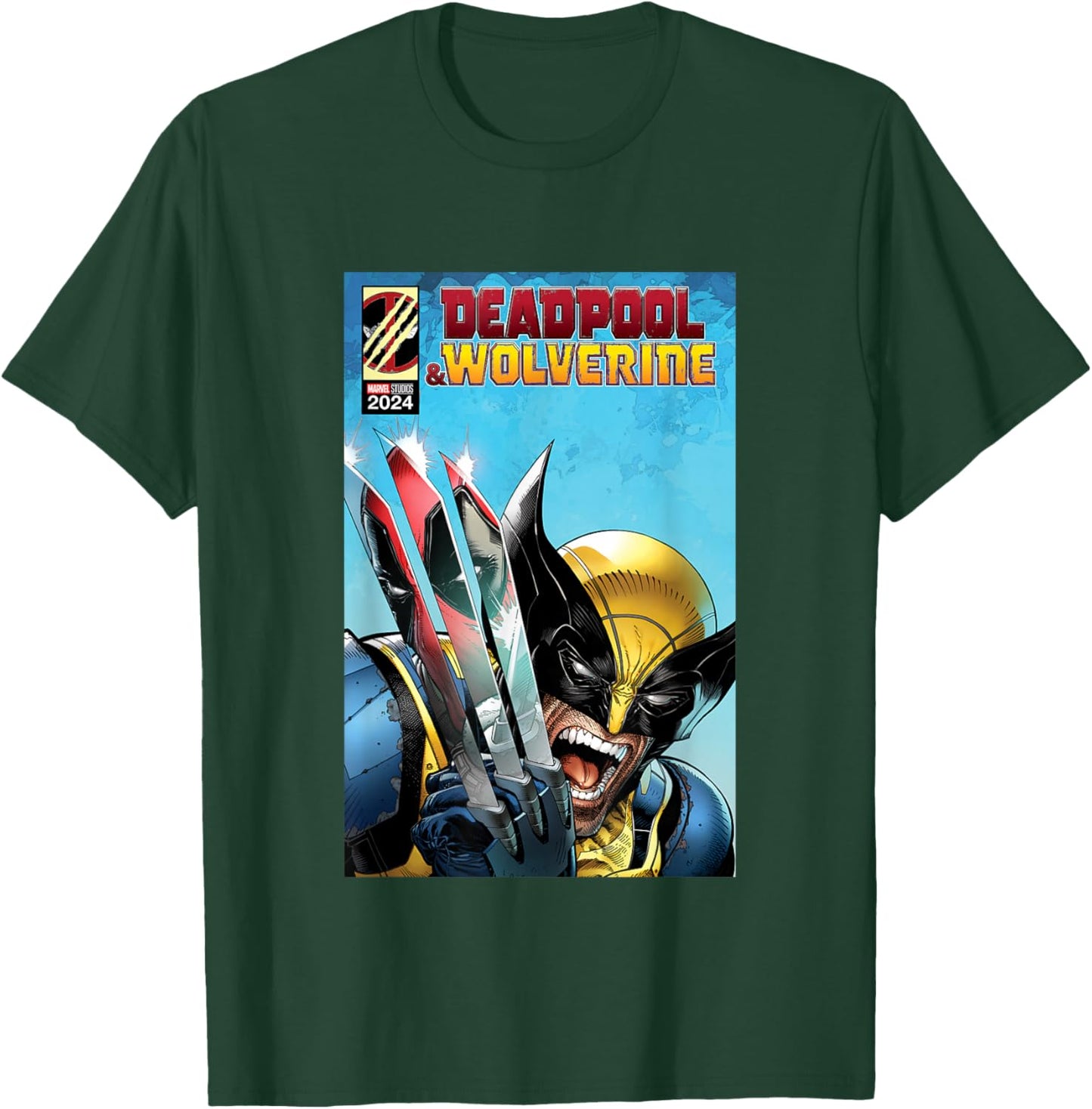 Marvel Studios Deadpool & Wolverine Comic Cover Homage A T-Shirt - T-Shirt | Forest