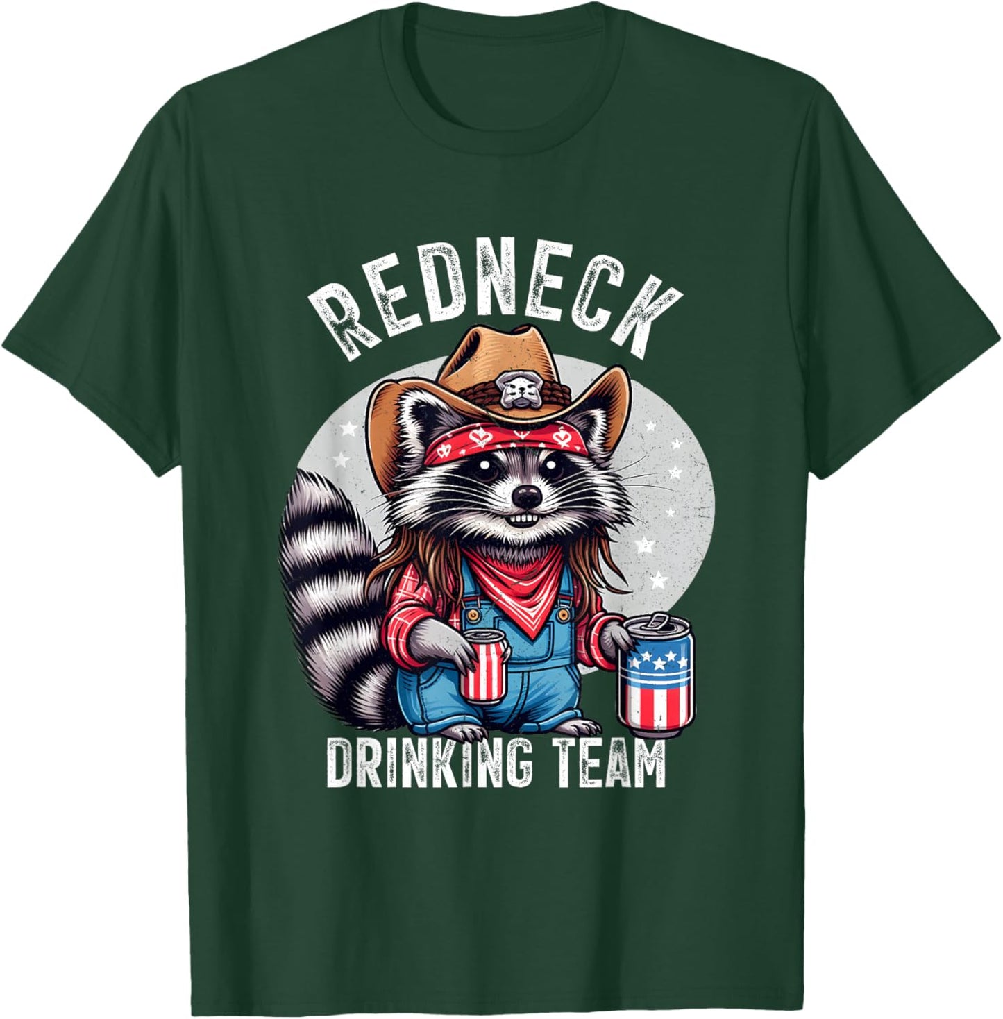 Redneck Raccoon Mullet White Trash Party Attire Hillbilly T-Shirt - T-Shirt | Forest