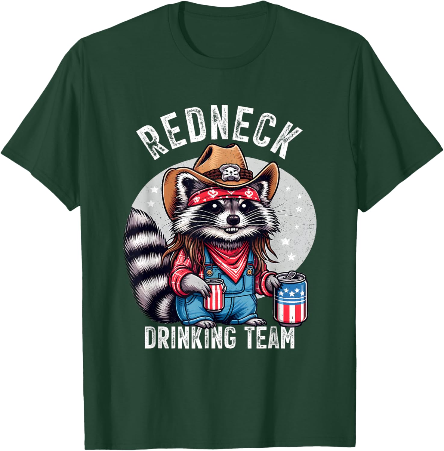 Redneck Raccoon Mullet White Trash Party Attire Hillbilly T-Shirt - T-Shirt | Forest
