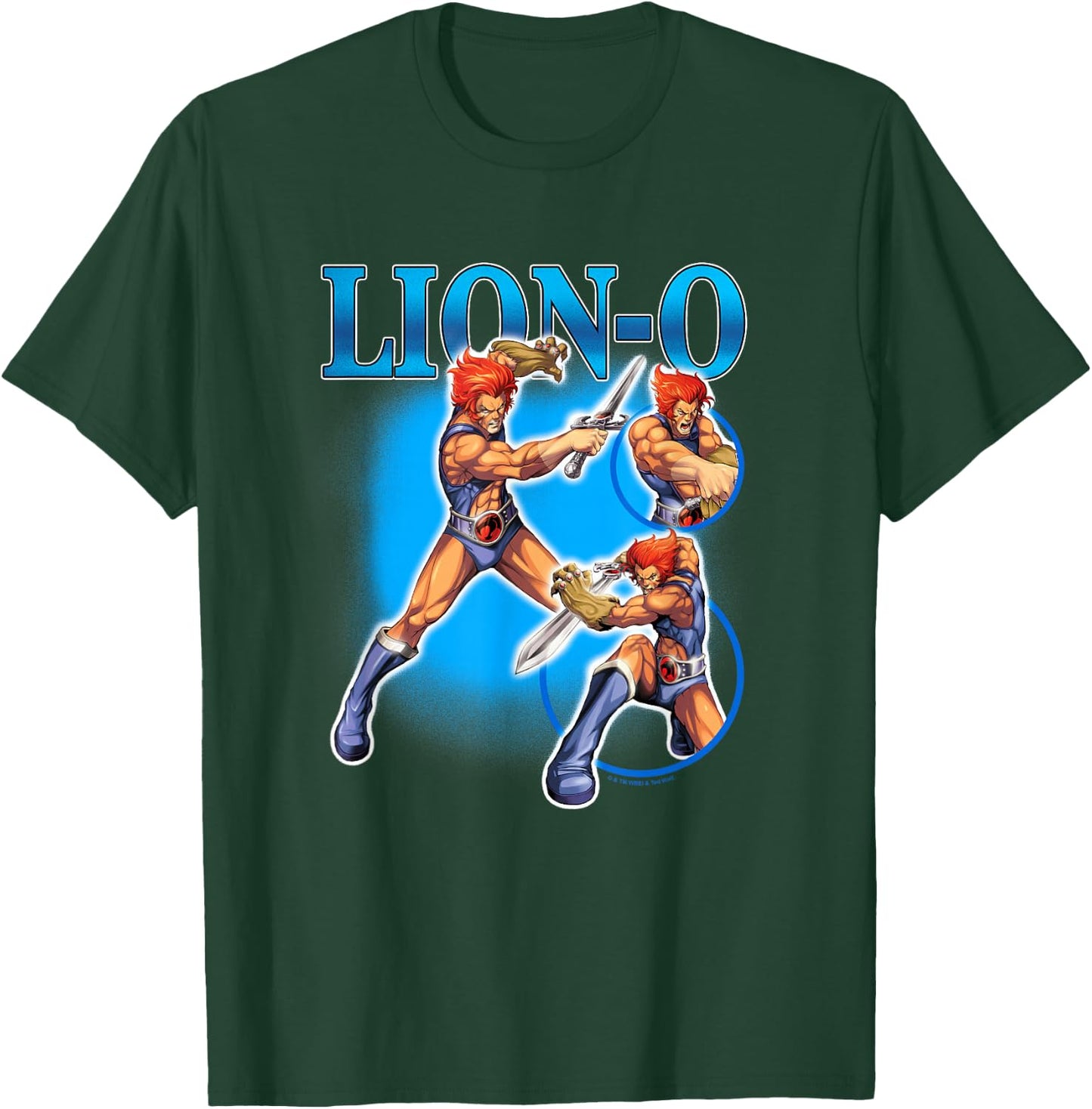 ThunderCats Iconic Lion-O Retro Vintage Collage Chest Poster T-Shirt - T-Shirt | Forest