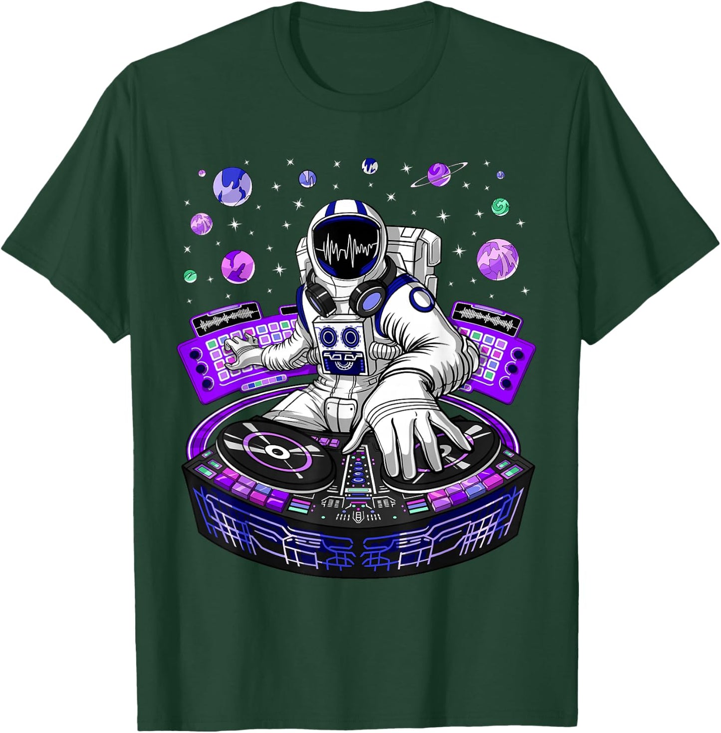 Astronaut Psychedelic Music DJ Psytrance Techno EDM Festival Small T-Shirt - T-Shirt | Forest