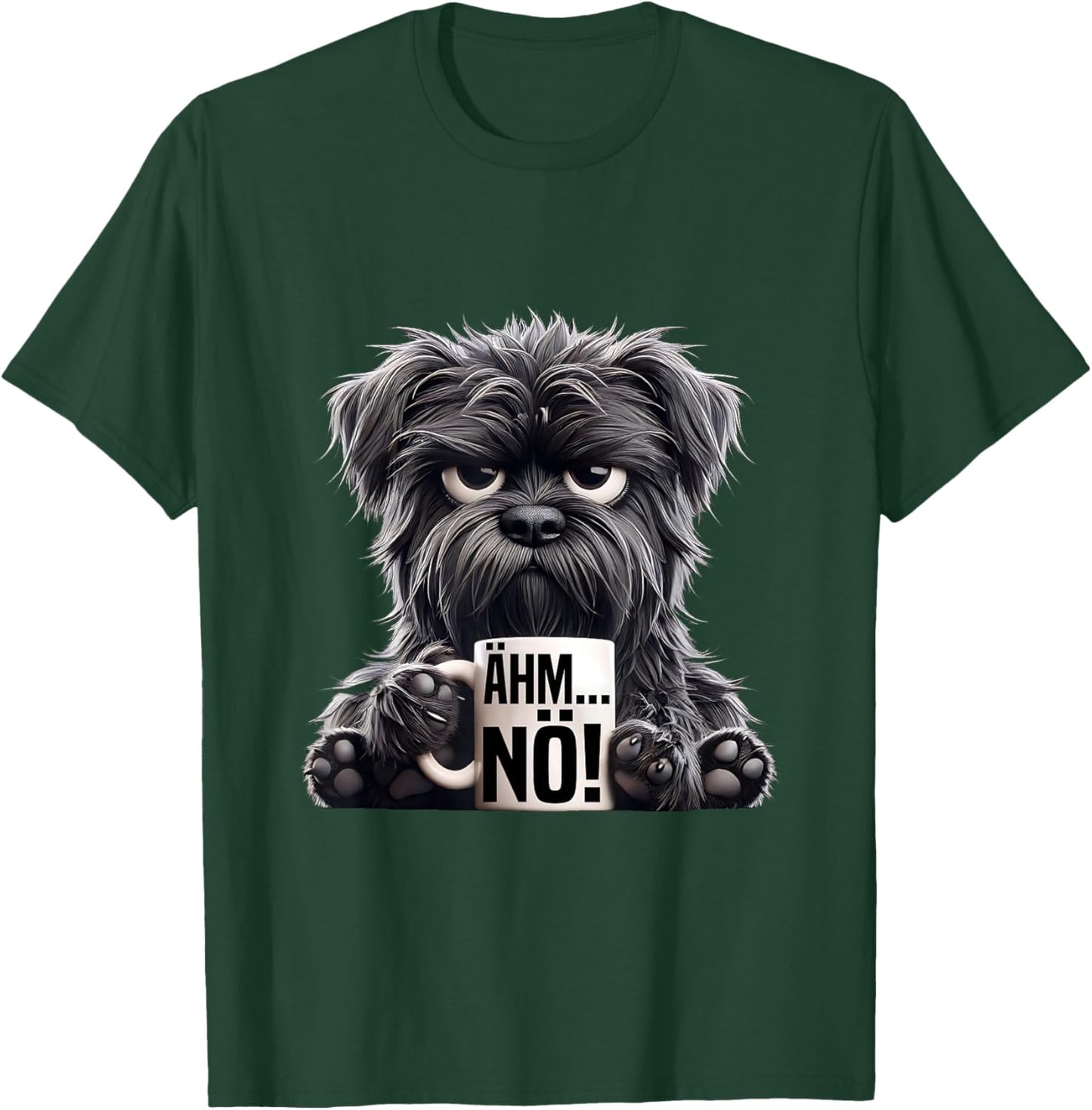 Grimmiger Hund Arbeitskollegen Herren Damen Lustiges Hund T-Shirt - T-Shirt | Forest