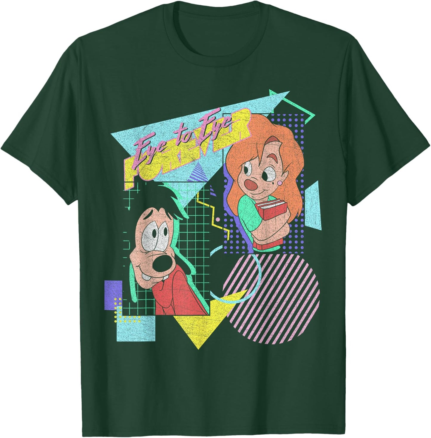 Disney A Goofy Movie Max & Roxanne Eye to Eye Poster T-Shirt - T-Shirt | Forest