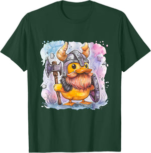 Rubber Duck Vikings Rubber Duckie Viking Duck Viking Helmet T-Shirt - T-Shirt | Forest