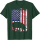 American Flag Pig Vintage Farm Animal Patriotic Farmer Gift Small T-Shirt - T-Shirt | Forest