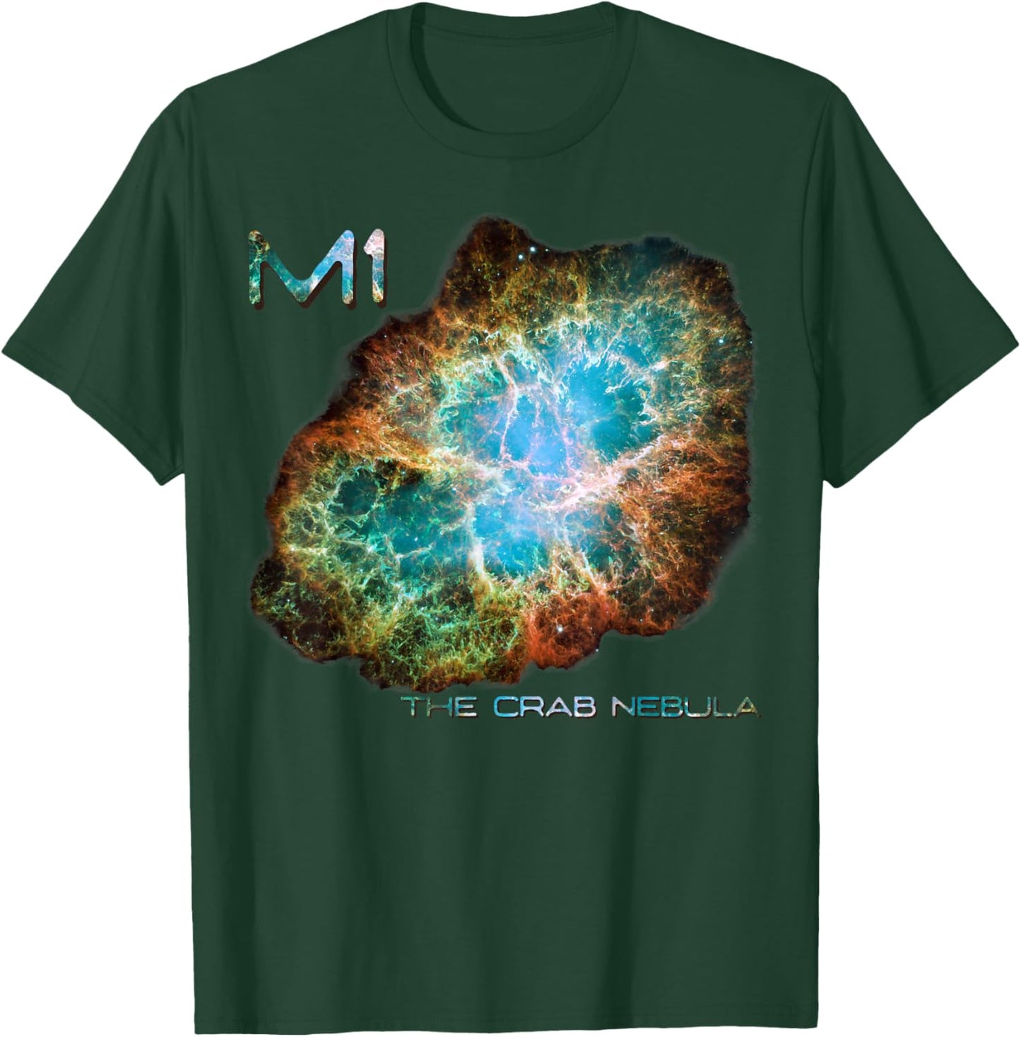 Space Astronomy M1 The Crab Nebula Messier Astronomers T-Shirt - T-Shirt | Forest