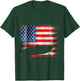 Motor Boat Patriotic USA American Flag 4th of July Gift T-Shirt - T-Shirt | Forest