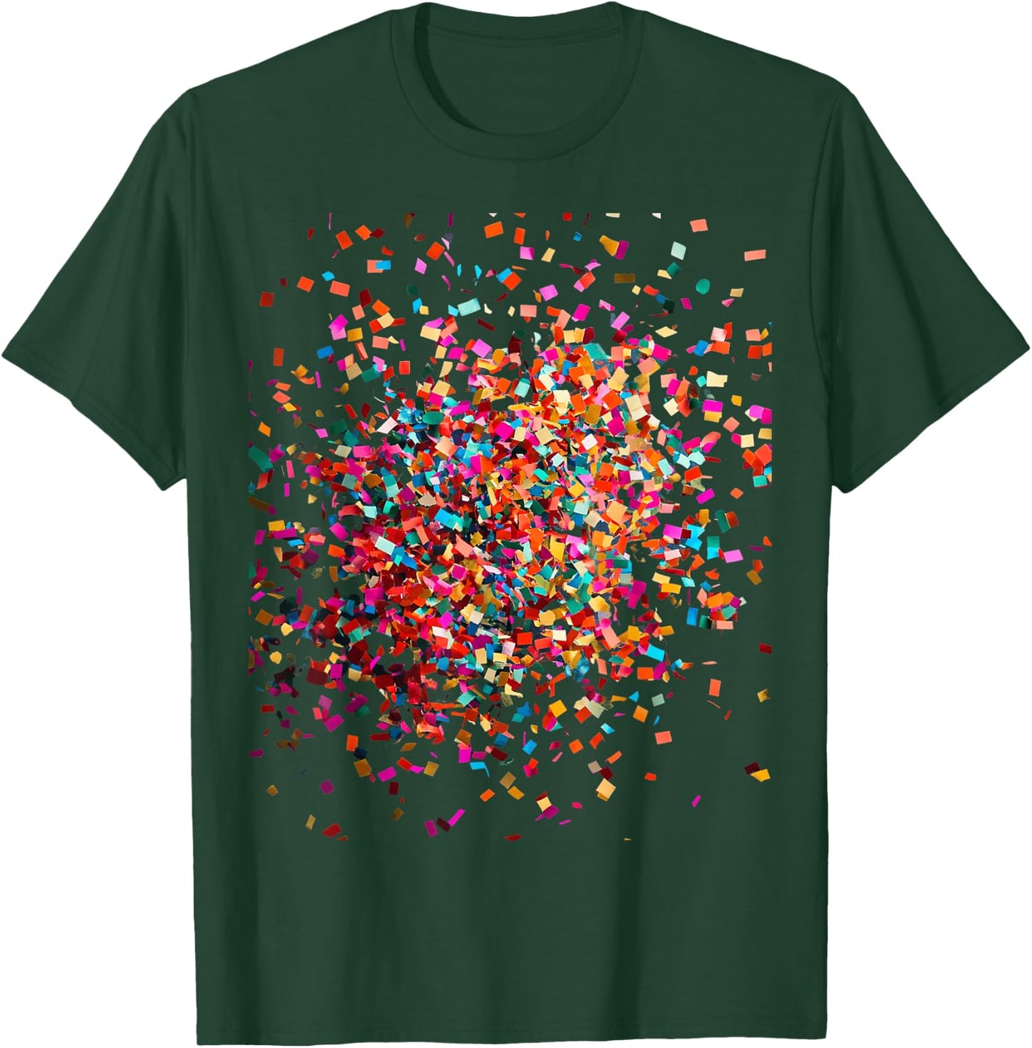 Confetti Explosion Celebration Pattern T-Shirt - T-Shirt | Forest