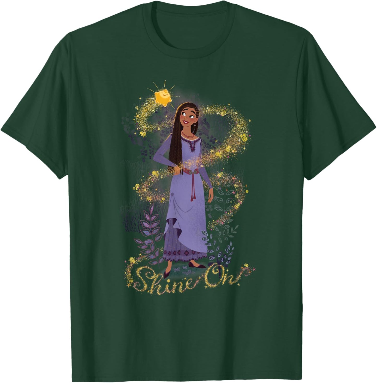 Disney Wish Asha and Star Shine On T-Shirt - T-Shirt | Forest