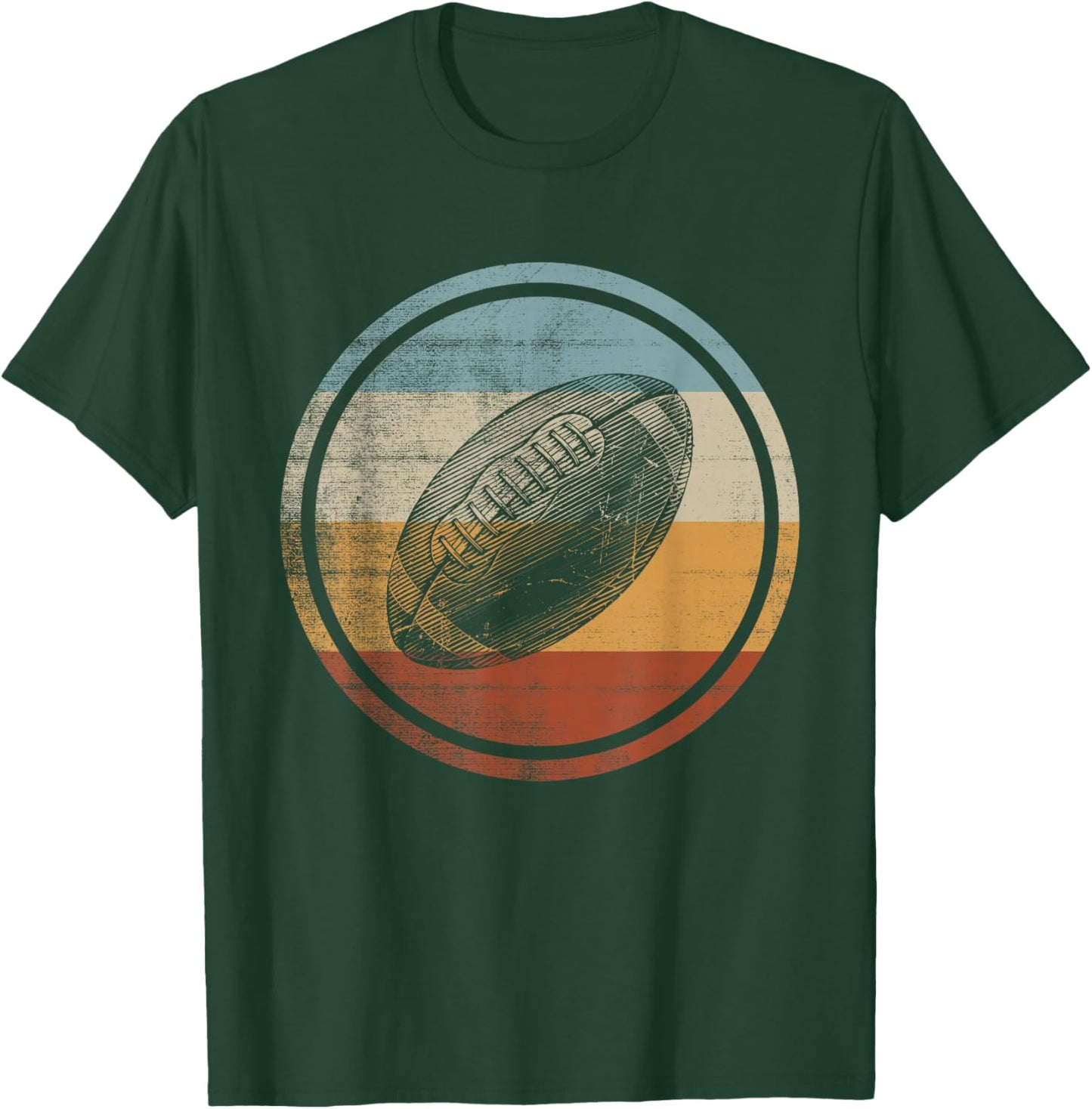Retro Vintage Design American Football T-Shirt - T-Shirt | Forest