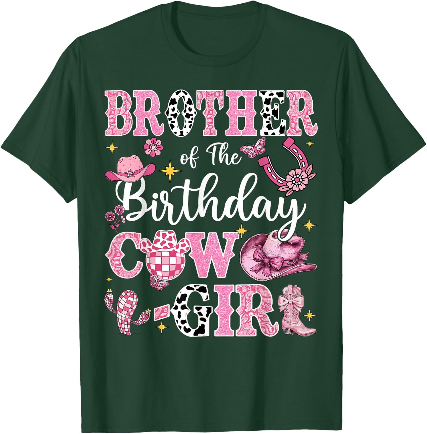 Brother Of The Birthday Cow-Girl Rodeo Brother Bday Party T-Shirt - T-Shirt | Forest