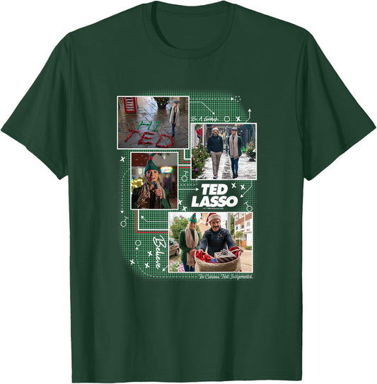 Ted Lasso -Adults Black Graphic , Small, Short Sleeve, Modern, Casual, Soccer, Holiday, Christmas T-Shirt - T-Shirt | Forest
