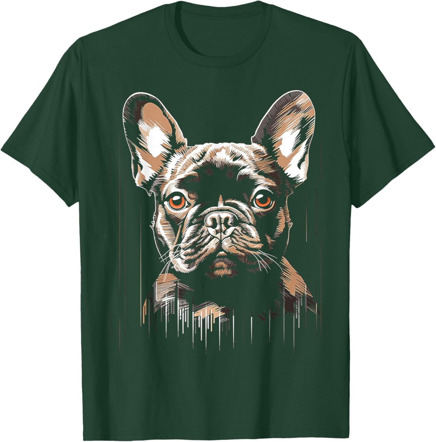 French Bulldog Motif Pet Art Dog French Bulldog T-Shirt - T-Shirt | Forest