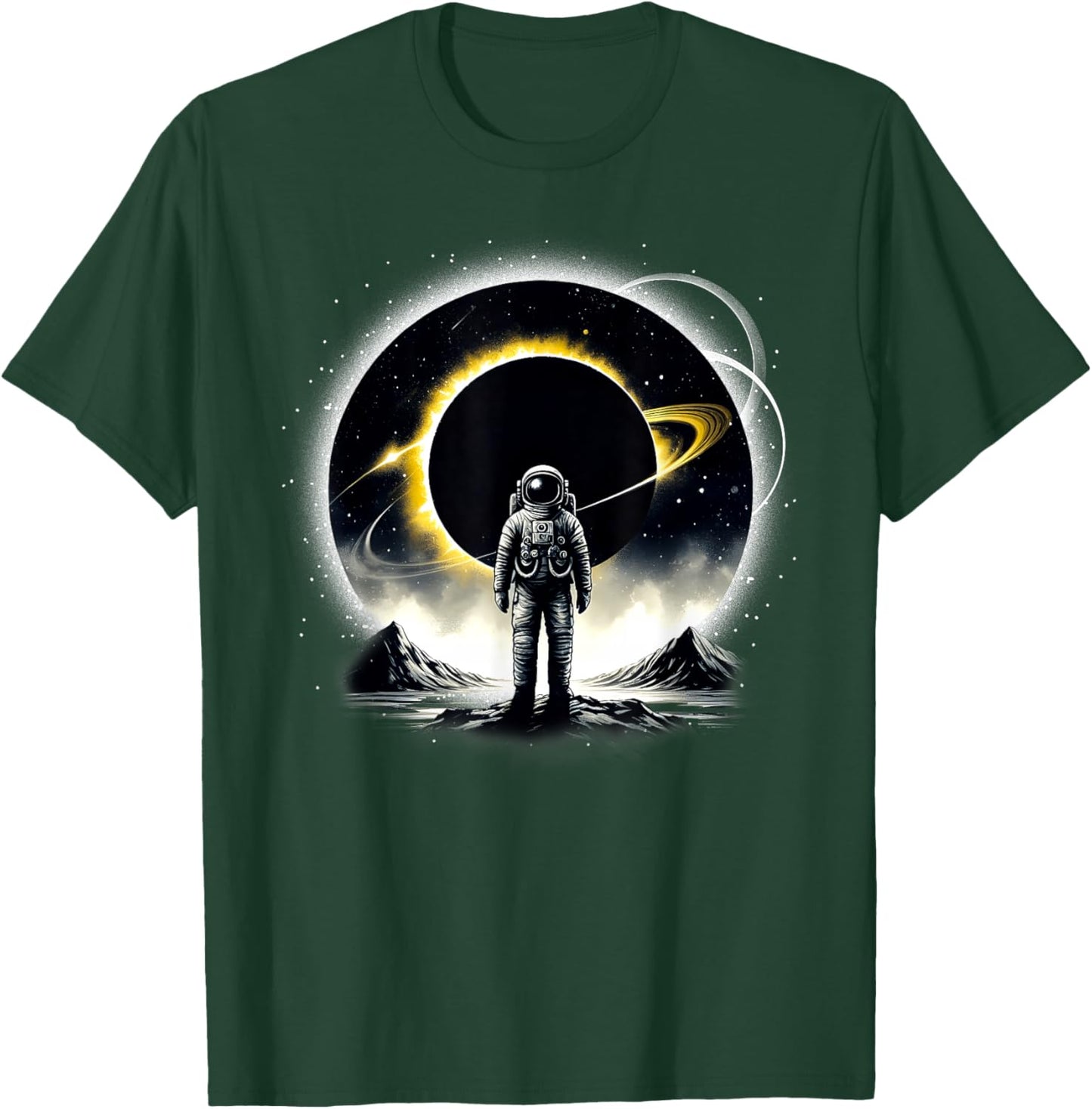 Funny Astronaut Space Eclipse Planet Science Solar System T-Shirt - T-Shirt | Forest