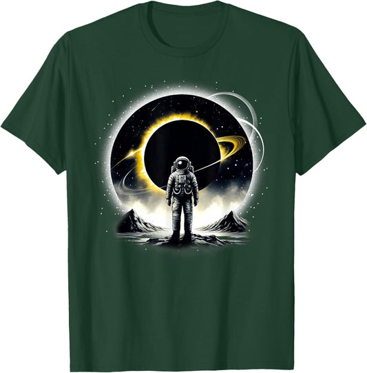 Funny Astronaut Space Eclipse Planet Science Solar System T-Shirt - T-Shirt | Forest