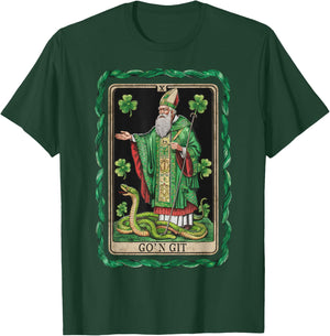 Funny St Patricks Day Tarot Card Go'n Git St Patrick Vintage T-Shirt - T-Shirt | Forest