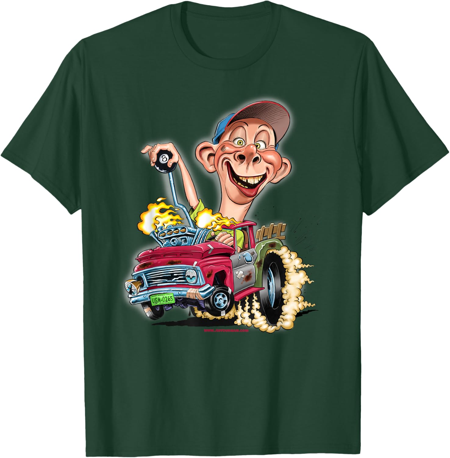 Jeff Dunham - Bubba J Hot Rod Pick Up Truck T-Shirt - T-Shirt | Forest
