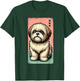 Shih Tzu Dog Vintage Japanese Kanji Art Cute Pet Design T-Shirt - T-Shirt | Forest
