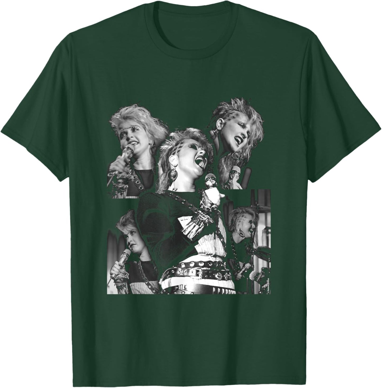 Singer Cyndi Lauper Live Montage by Allan Ballard T-Shirt - T-Shirt | Forest