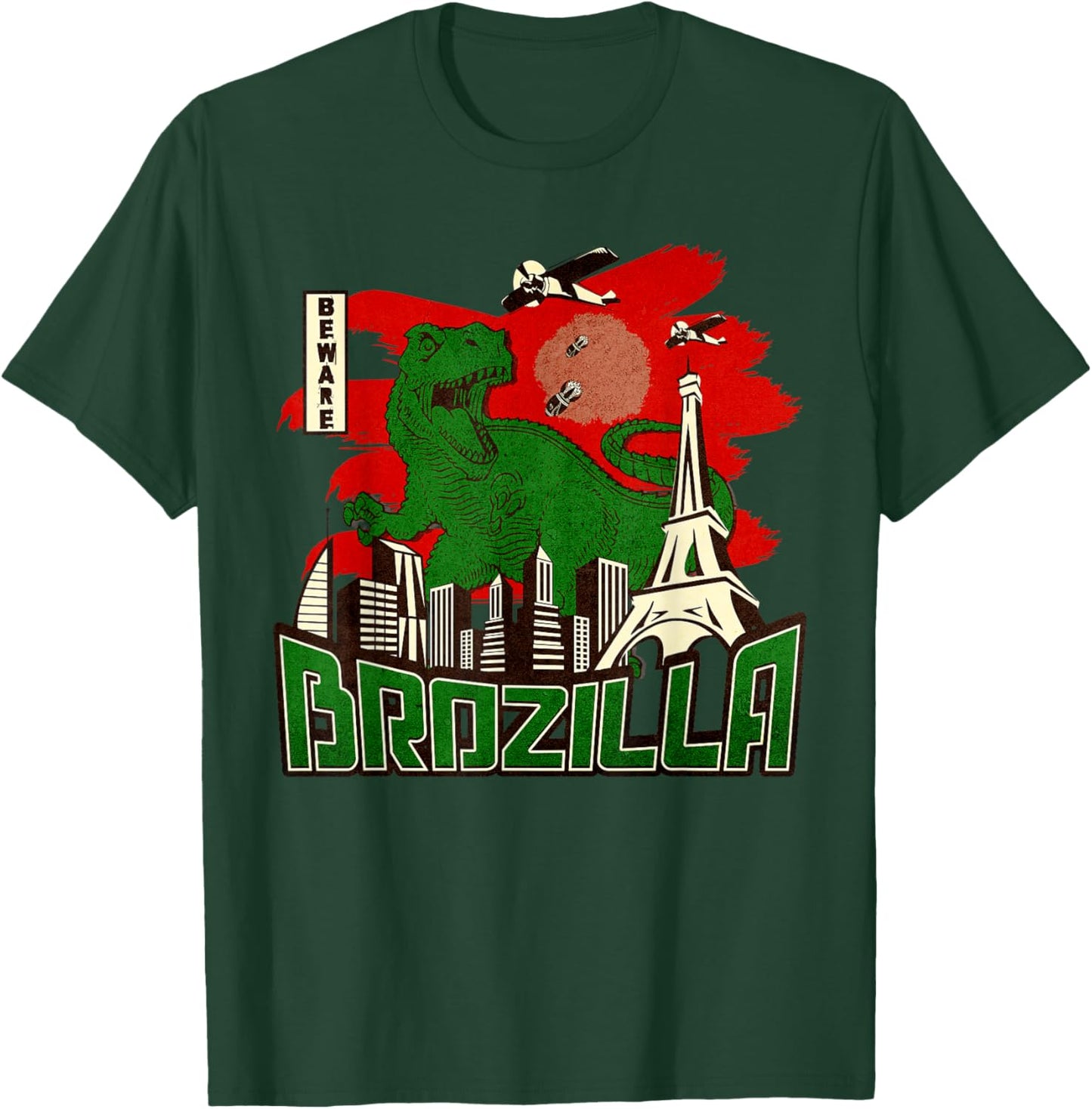 Brozilla Japanese Monster Big Brother or Little Brother Bro T-Shirt - T-Shirt | Forest