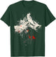 Abstract Mountain Black White Red Art T-Shirt - T-Shirt | Forest