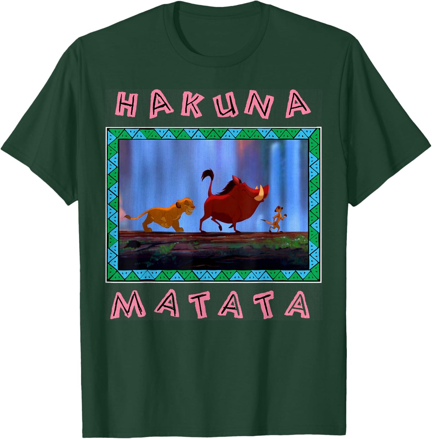 Disney The Lion King Hakuna Matata Simba Timon Pumba Jungle T-Shirt - T-Shirt | Forest