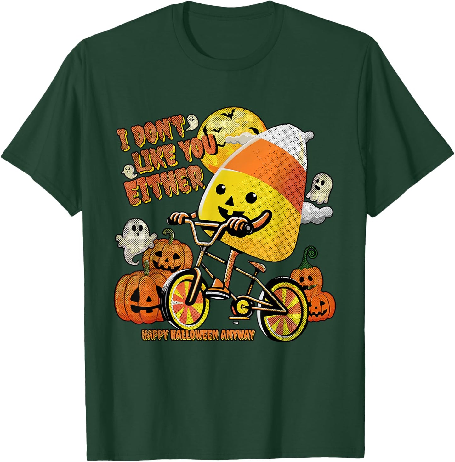 Halloween Costume Team Candy Corn I Don't Like You Either T-Shirt - T-Shirt | Forest