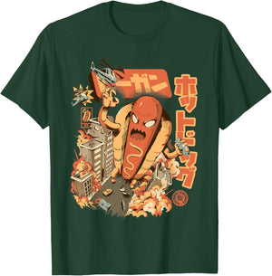 Great Hot Dog Monsters Food Japanese City Kawaii Hot Dog T-Shirt - T-Shirt | Forest