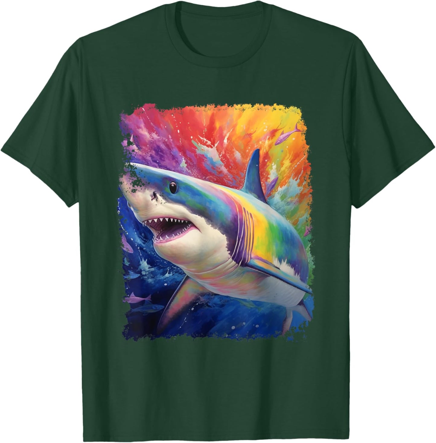 Pop Art Rainbow Shark T-Shirt - T-Shirt | Forest