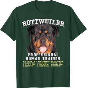 Rottweiler Dog Professional Human Trainer T-Shirt - T-Shirt | Forest